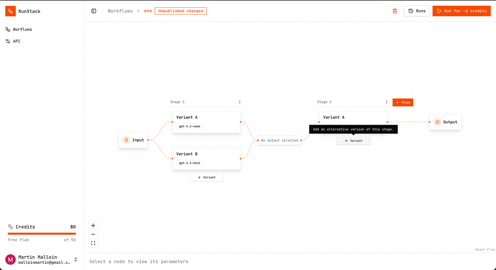 Runstack preview