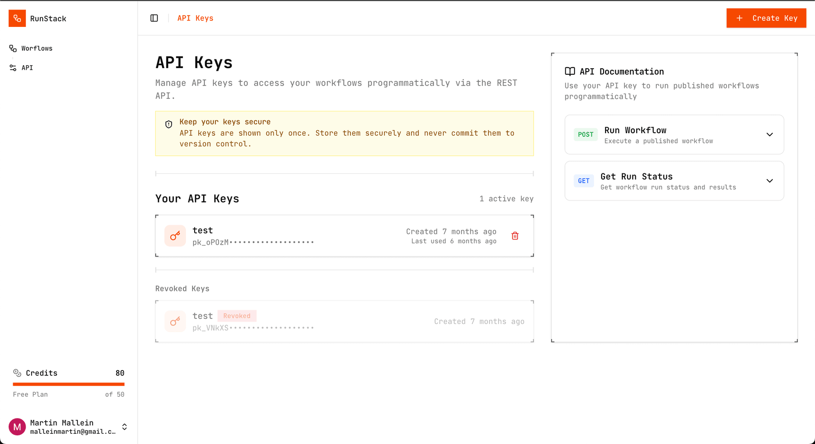 Runstack preview